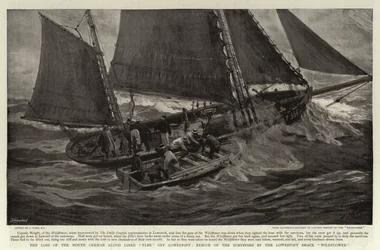 Der Verlust des Norddeutschen Lloyd-Dampfers Elbe vor Lowestoft, Rettung der Überlebenden durch die Lowestoft Smack Wildflower